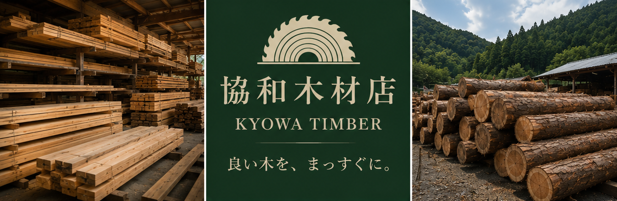 協和木材店 木材ヤード・製材風景