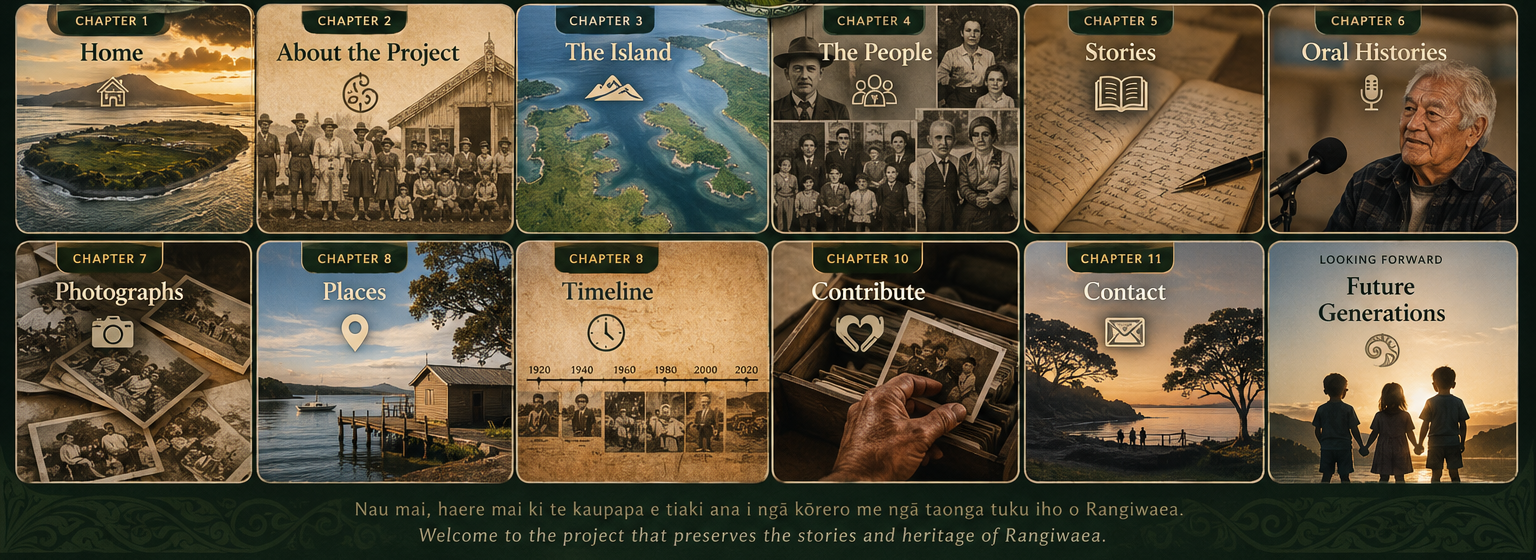 Te Kaupapa Hītori Ora o Rangiwaea — Rangiwaea Living History Project